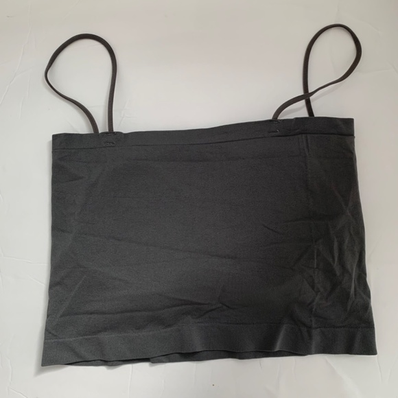 NWT Uniqlo Style Dark Grey Cropped Bra Tube Top - Picture 11 of 12